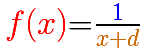 Rational functions(1) Linear Rational Functions: translation of the hyperbola along the x-axis | matematicasVisuales