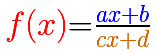 Rational functions(1) Linear Rational Functions:   | matematicasVisuales