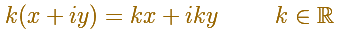 Complex Multiplication: multiplication of a complex number by a real number is a dilatation | matematicasvisuales