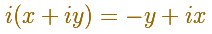 Complex Multiplication: multiplication of a complex number by i is a rotation | matematicasvisuales