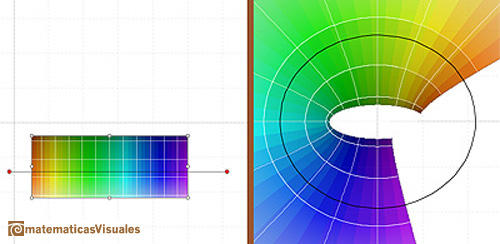 La funcin coseno transforma rectas horizontales en elipses | matematicasvisuales