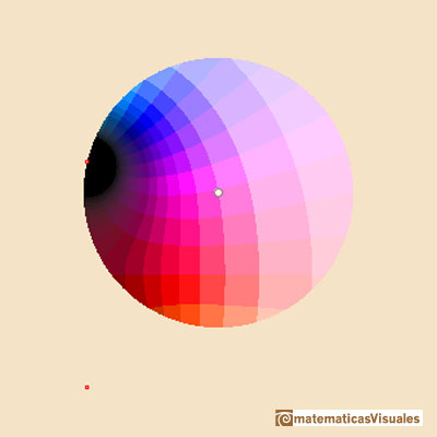 Complex Taylor polynomials: Rational function with two complex singularities. Function restricted inside the circle of convergence | matematicasVisuales