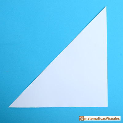 En casa: Un tringulo equiltero doblando papel. |matematicasVisuales