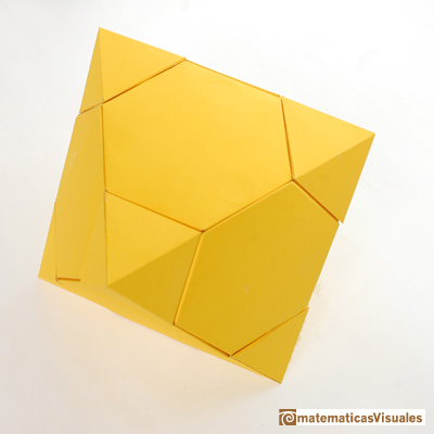 Octahedron plane net: truncated octahedron | matematicasVisuales