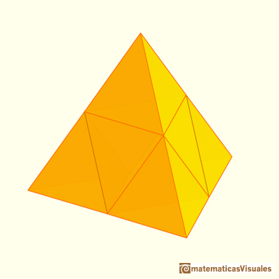 Desarrollo plano de octaedro: el octaedro como un truncamiento del tetraedro | matematicasVisuales