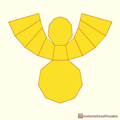 Pyramids cut by an oblique plane and their nets: another example of a plane net  | matematicasVisuales