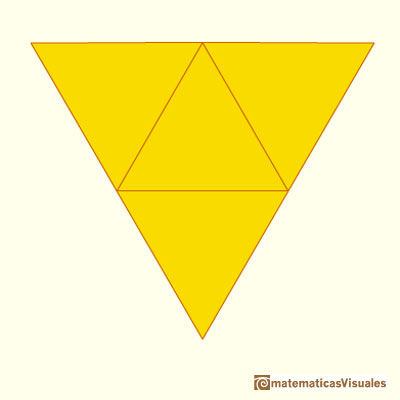 Pirmides y troncos de pirmide: desarrollo plano de un tetraedro | matematicasVisuales