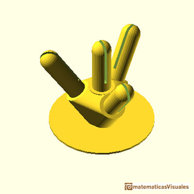 Construccin de poliedros. Impresin 3d: tetraedro modelado con OpenSCAD | matematicasVisuales