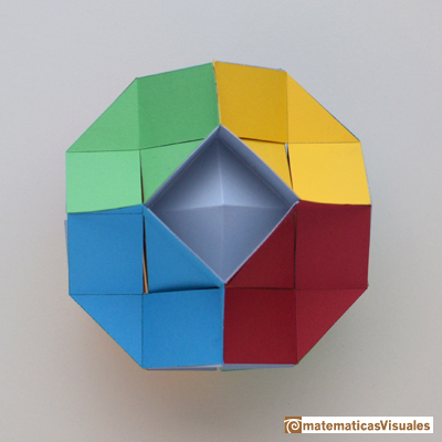 Taller Talento Matemtico Zaragoza: Platonic polyhedra: Tetrahedron | Cuboctahedron and Rhombic Dodecahedron | matematicasVisuales