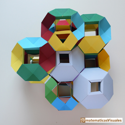 Taller Talento Matemtico Zaragoza: Platonic polyhedra: Tetrahedron | Cuboctahedron and Rhombic Dodecahedron | matematicasVisuales