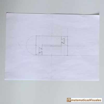 Construccin poliedros| Icosaedro, tres rectangulos ureos en madera e hilo | matematicasVisuales