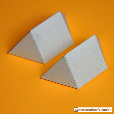 Construccin poliedros| Rompecabezas tetraedro | matematicasVisuales