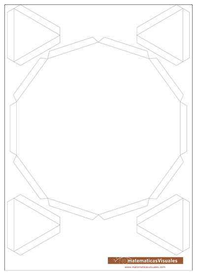 Construccin de poliedros de cartulina pegando cara a cara: Plantilla para descargar, imprimir, recortar y pegar | matematicasVisuales