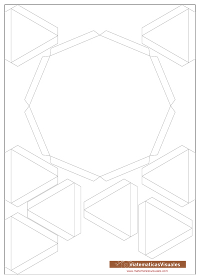 Construccin de poliedros de cartulina pegando cara a cara: Plantilla para descargar, imprimir, recortar y pegar | matematicasVisuales