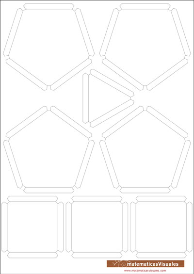 Construccin de poliedros con cartulina y gomas elsticas: Download, print, cut and build | matematicasVisuales