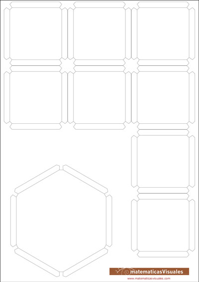 Construccin de poliedros con cartulina y gomas elsticas: Download, print, cut and build | matematicasVisuales