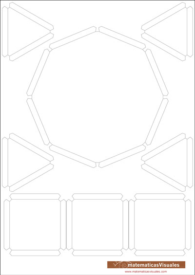 Construccin de poliedros con cartulina y gomas elsticas: Download, print, cut and build | matematicasVisuales