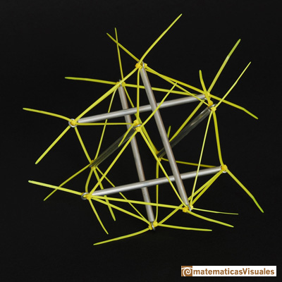 Resources: Building polyhedra | tensegrity: icosahedron | matematicasVisuales