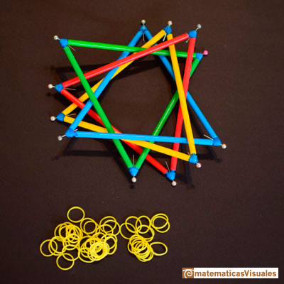 Construccin de poliedros. Tcnicas sencillas: Tensegrity |matematicasVisuales