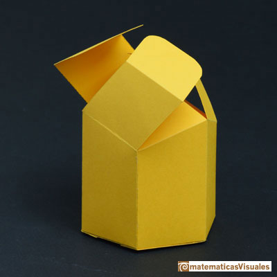 Panales de abeja y el dodecaedro rmbico, construccin de caja diseada por John Edminster | matematicasVisuales
