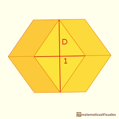 Augmented cube and Rhombic Dodecahedron: calculating the diagonal of one rhombi | matematicasvisuales 