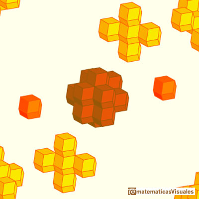 Rhombic dodecahedron is a space-filling polyhedron, tessellation | matematicasvisuales