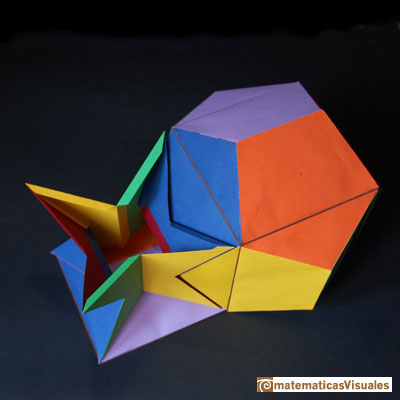 Piritoedro, dodecaedro irregular con caras pentagonales iguales: Construccin del piritoedro con cartulina | matematicasVisuales