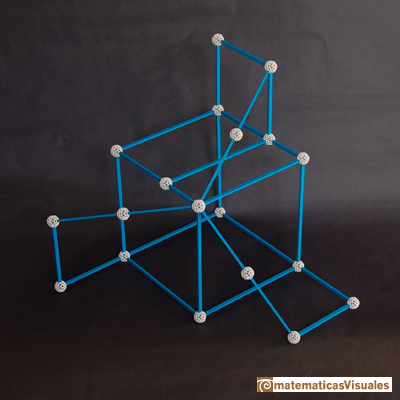 Volumen de un dodecaedro: descomposicin en piezas para calcular el volumen realizada con Zome | matematicasVisuales