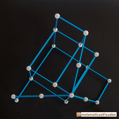 Volumen de un dodecaedro: descomposicin en piezas para calcular el volumen realizada con Zome | matematicasVisuales