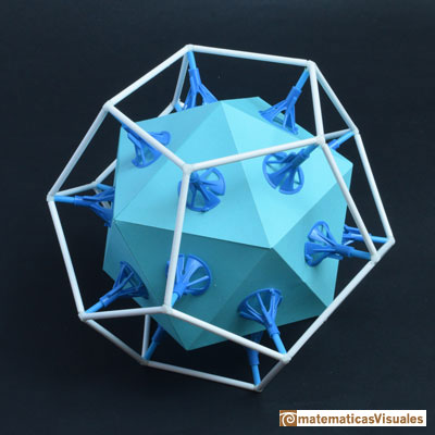 Dualidad entre slidos platnicos: Icosaedro dentro de un dodecaedro. Impresin 3d | matematicasVisuales