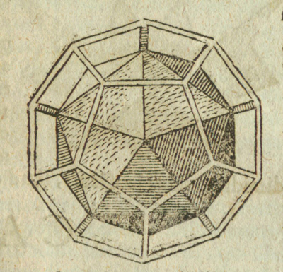 Dualidad entre slidos platnicos: Icosaedro dentro de un dodecaedro segn Kepler | matematicasVisuales