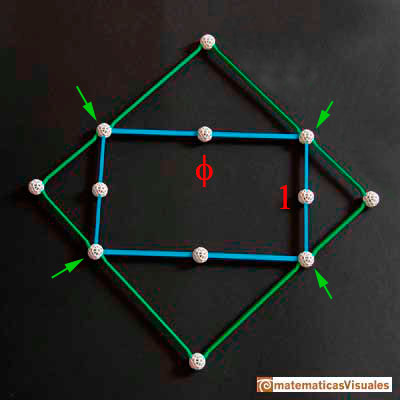 Icosaedro en octaedro: los vrtices dividen a los lados en proporcin urea | matematicasVisuales