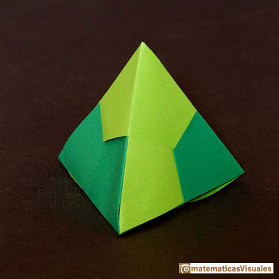 Slidos platnicos: Tetraedro con origami | matematicasVisuales