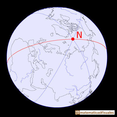Sphere, the Earth, latitude, longitude | North Pole | matematicasvisuales 