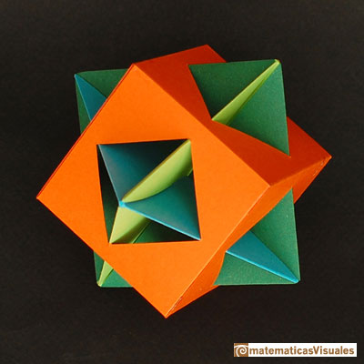 Taller Talento Matemtico Zaragoza: octaedro origami dentro de un cubo | matematicasVisuales