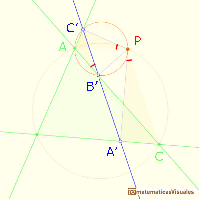 Simson Line, Simson-Wallace Line: a demonstration | matematicasVisuales