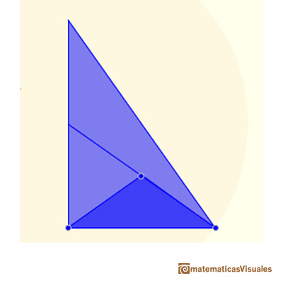 Arqumedes, rea del segmento parbola |Dos tringulos para el clculo del rea del segmento parablico | matematicasVisuales