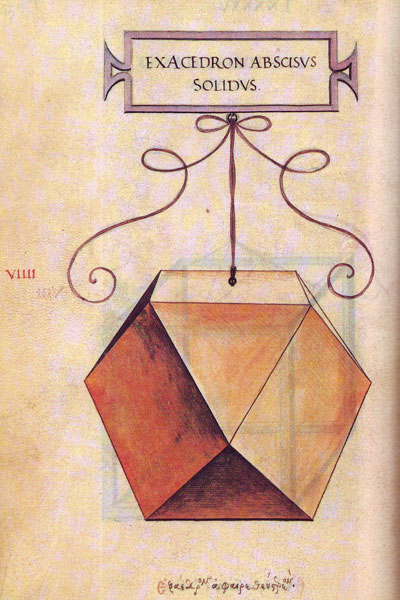 Leonardo da Vinci: cuboctaedro. Editorial Akal | matematicasvisuales