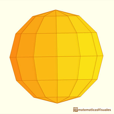 Esfera de Campanus o Septuaginta de Pacioli y Leonardo da Vinci. Poliedros inscritos en una esfera poliedro con 72 caras | Imgenes obtenidas manipulando la aplicacin interactiva | matematicasvisuales