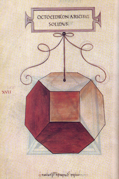 Leonardo da Vinci: Truncated octahedron. Editorial Akal | matematicasvisuales 