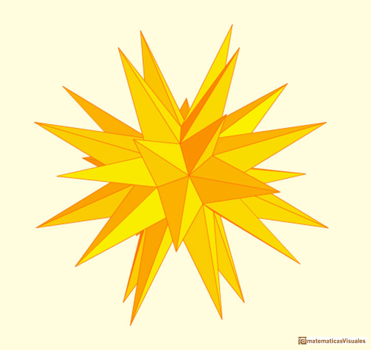 Augmented Rombicuboctahedron, moravian star | matematicasVisuales