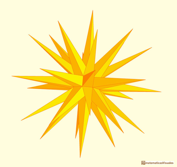 Augmented Rombicuboctahedron, moravian star | matematicasVisuales