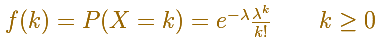 Poisson distribution: | matematicasVisuales